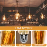 thumbnail of 6W Dimmbare LED Leuchtmittel Filament E27 Kegel ST64 warmweiß 2200 K