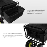 thumbnail of Bollerwagen faltbar mit Sonnendach 75 kg Tragkraft pannensichere Räder Tasche Teleskopgriff schwarz