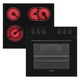 thumbnail of Telefunken ECHS65A-B2 Einbauherd-Set | Elektro-Herd-Kochfeld-Kombi | Backofen & Glaskeramik-Kochfeld | Hot Air Shield