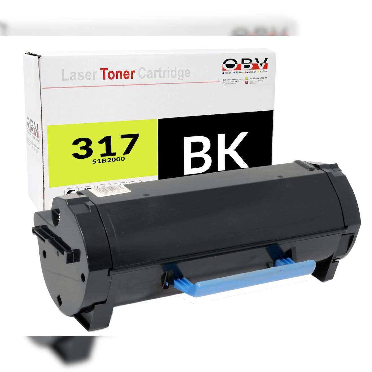 OBV kompatibler Toner für Lexmark 51B2000 für MS317dn & MX317dn Schwarz