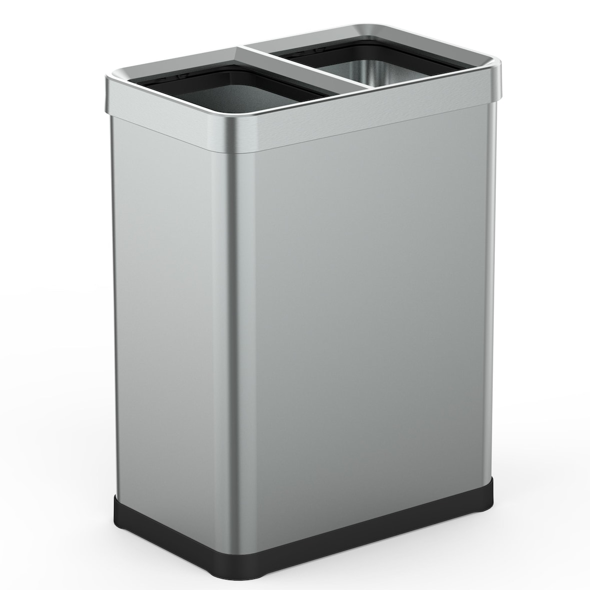 Kitchen Move Papelera de reciclaje 2x30L TALLIN inox open top Acero inoxidable Plata