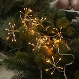 thumbnail of LED Deko Lichterkette Pusteblume 9 Feuerwerk Blüten 90LED L: 2m Timer gold