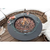 thumbnail of ELEMENTI Gas Feuertisch LUNAR BOWL Feuerstelle aus Beton - für Garten, Balkon and Terrasse, wetterbeständig, Dunkelgrau 107x107x40cm