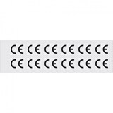 thumbnail of Aufkleber I CE-Zeichen, RoHS konform, rechteckig, weiß/schwarz, Folie, selbstklebend, 45x35mm, 12/Bogen