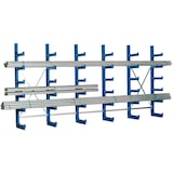 thumbnail of PROREGAL Kragarmregal einseitig TAURUS | Grundregal | frei verstellbare Kragarmen | HxBxT 200x100x60cm | 5 Ebenen | Armlast 500kg | Enzianblau