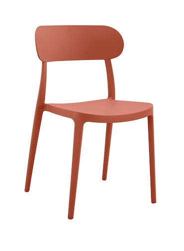 METRO PROFESSIONAL Cadeira empilhável para restauração, plástico, terracota