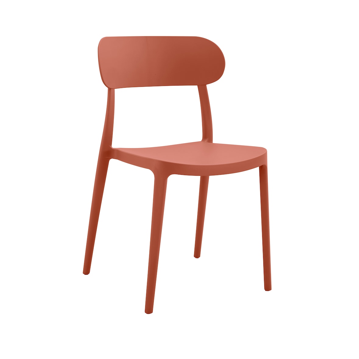 METRO PROFESSIONAL Cadeira empilhável para restauração, plástico, terracota