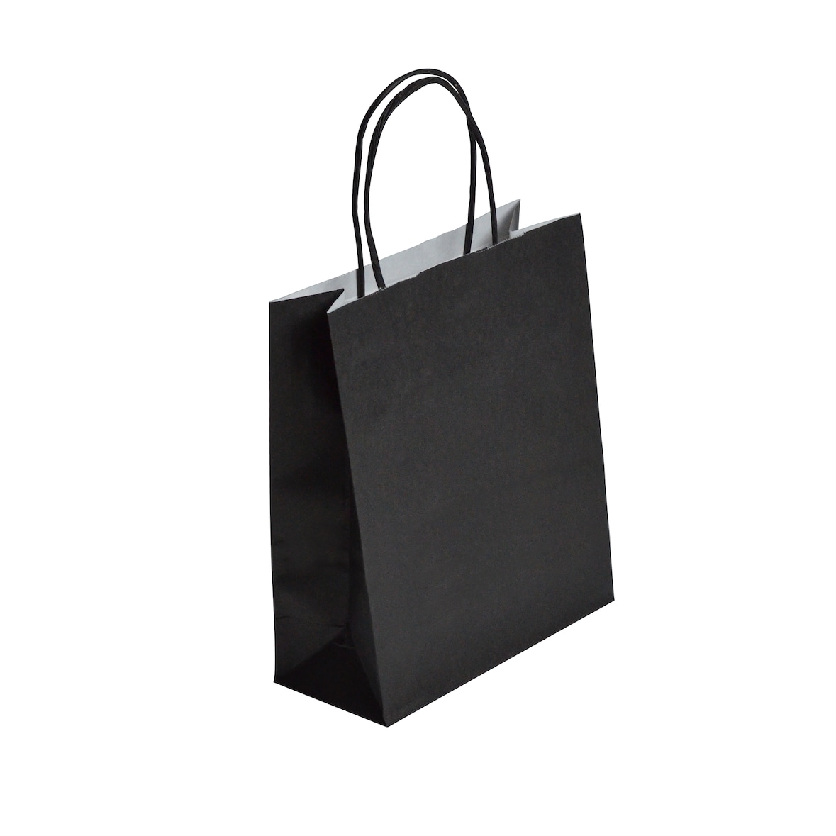 ZWARTE draagtas met gedraaide handvatten 23 + 12 x 30 cm per 250 - Gimex