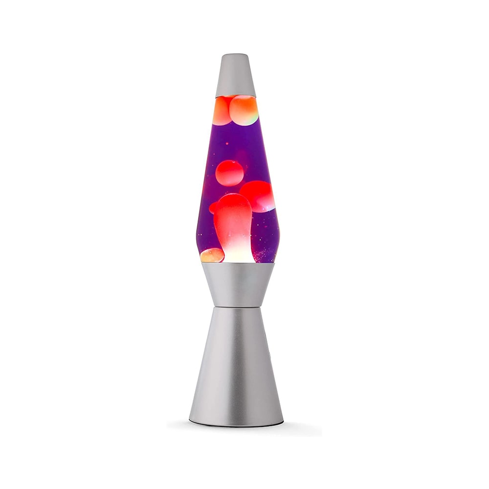 Lampe lave silver  36 cm violet/orange -   Métal Itotal