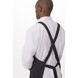 thumbnail of Chef Works® Basic CROSS BACK Latzschürze, tragekomfort, Schwarz-gestreift
