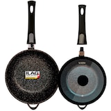 thumbnail of Briebe MGK19S Pfannenset Induktion Abnehmbarer Griff 2-Teilig Pfannen Tiefe 24cm, 28cm Deckel, Schwarz