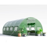 thumbnail of COSTWAY Invernadero, 6 x 3 x 2 m, 18 m², invernadero con 10 ventanas enrollables de malla y 2 puertas con cremallera, verde.