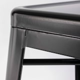 thumbnail of Lot 4 tabourets de bar en métal noir mat