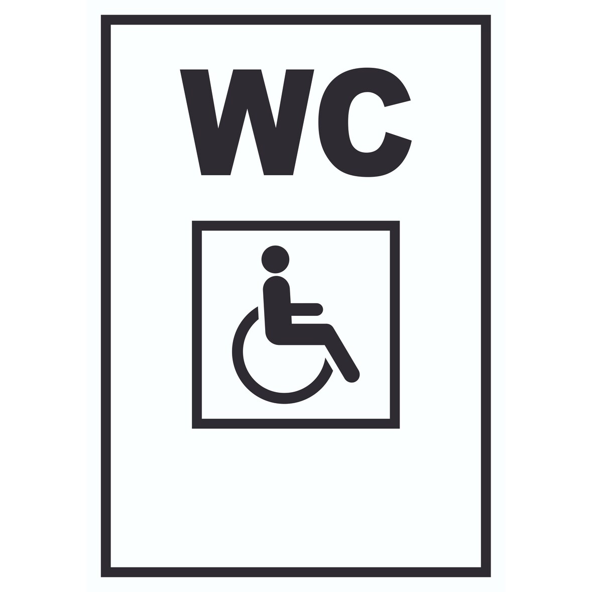 WC Behinderten Schild A3 (297x420mm)