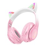 thumbnail of Casque Bluetooth Oreilles De Chat Lumineuses Ultra Mignon Avec Lecture TF Et AUX Rose 2 YONIS