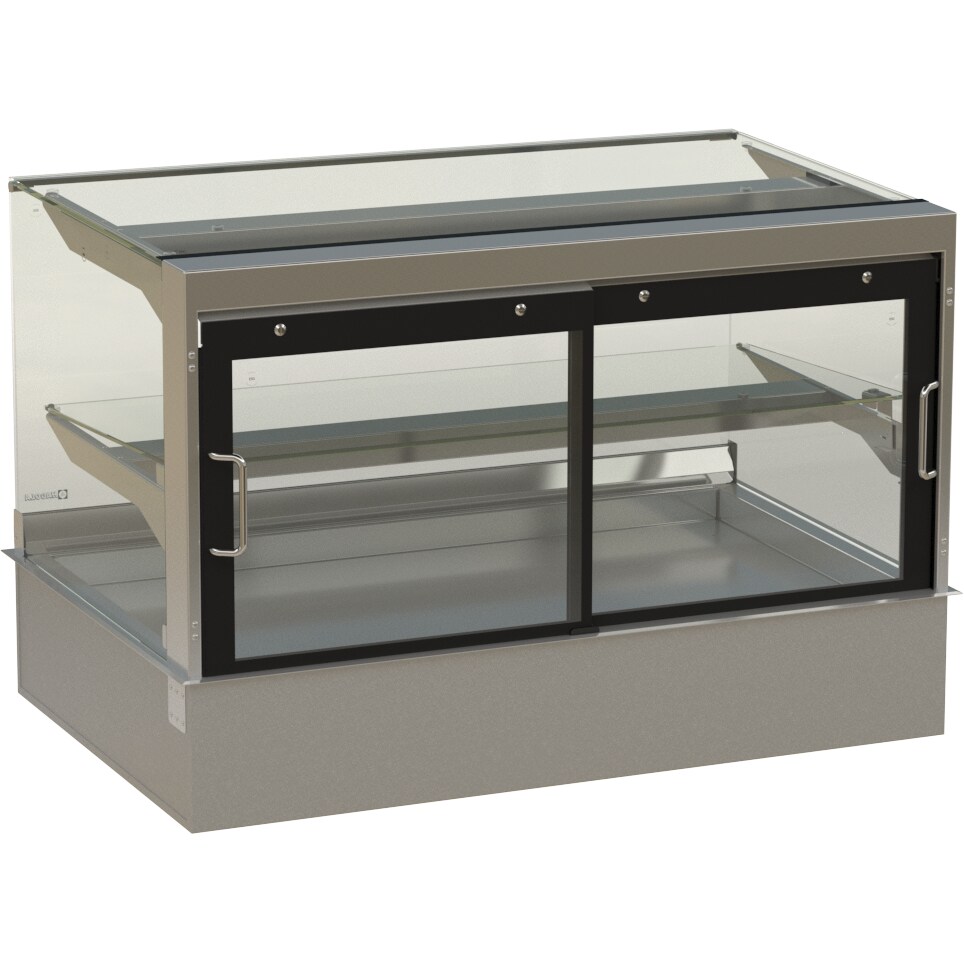 HAGOLA Showcase "Bergen" eckig, für 3xGN1/1, 2 Auslagen. 20mm Tiefe, 1085x510/200x710mm (BxHxT) für Zentralkühlung