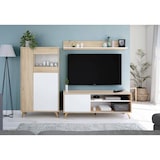 thumbnail of Dmora Mobile porta TV Mesa, Credenza per televisione da soggiorno con 1 anta, Supporto TV da salotto, Madia di design, 135x40h50 cm, Rovere