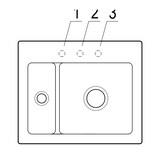 thumbnail of Villeroy&Boch Spülbecken, Küchenspüle Subway 60 XM Stone White 620x510mm, Unterschrankbreite 60cm