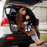thumbnail of Relaxdays Baby Windel Caddy, 11 Fächer, entnehmbare Trenner, tragbare Filztasche, Auto & Wickeltisch Organizer, hellgrau