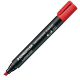 thumbnail of STAEDTLER Marqueur permanent pointe biseau corps plastique encre Rouge à base d'alcool ne sèche pas 350