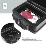thumbnail of HMF 250451 Feuerfeste Wasserdichte Dokumentenbox, DIN A5, 38,5 x 16,5 x 28 cm, Schwarz