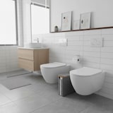 thumbnail of Cesta para Papel Higiénico de Bambú con Tapa COSHANO,  Almacenamiento para 12 Rollos, 30L Gris