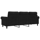 thumbnail of vidaXL 3-Sitzer-Sofa Schwarz 180 cm Samt