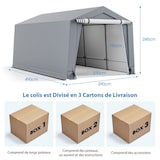 thumbnail of Helloshop26 - Abri garage pour voiture 290 x 490 cm tente de stockage en acier abri de voiture toutes saisons pour suv bateau 20_0007631