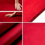 thumbnail of CarpetSale24 Teppich Wohnzimmer Einfarbig Rot 120 cm Rund - Waschbar Rutschfest Kurzflor Extra Weich für Wohnzimmer Schlafzimmer Jugendzimmer