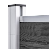 thumbnail of vidaXL Zaunelement Set WPC 699x186 cm Schwarz