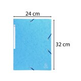 thumbnail of Exacompta  Cod. 55761E - Cartella 3 lembi con elastici Maxi Capacity Scotten cartoncino lustré 425 g/mq - 24x32cm turchese  - Confezione da  50 pz.
