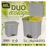 thumbnail of Cubo de basura gris papelera duo clasificador 46 Litros ecologic 2 en 1