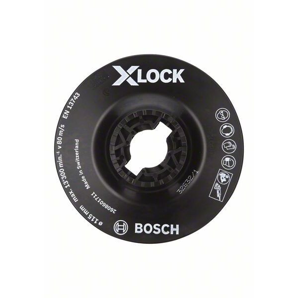 Stützteller X-LOCK, 115 mm, weich, 13.300 U/min