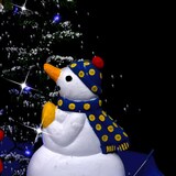 thumbnail of Weihnachtsbaum mit Schnee und Schirm-Fuß Blau 170 cm PVC