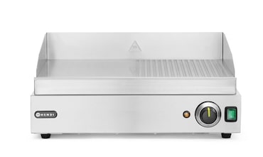 Plancha de parrilla Hendi Profi Line versión ½ lisa ½ ranurada 550x455x244mm