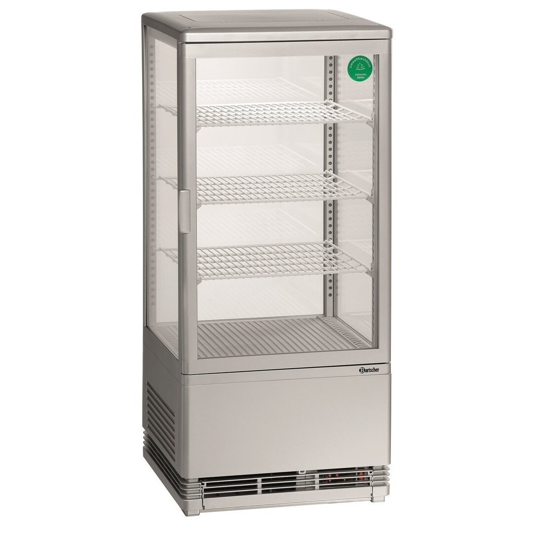 Bartscher Mini-Kühlvitrine 78L, silber
