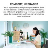 thumbnail of Souris Rose Sans Fil Double Mode Silencieuse Bluetooth Précise Et Compacte Gris YONIS