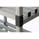 thumbnail of Estantería estándar modular de resina 1500 x 400 x 1745 mm. (h) 5 estantes GRIS