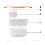 thumbnail of Clatronic LB3719 Fiambrera Eléctrica, Calienta hasta 75ºC, 1,7L ,2 Contenedores Individuales, sin BPA,  aptos para microondas y lavavajillas