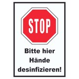thumbnail of Bitte hier Hände desinfizieren Schild A6 (105x148mm)