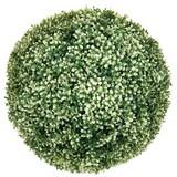 thumbnail of Kunststruik HWC-L77, buxus bol decoratieve plant buxus bol kunstplant buxus, buiten Ø 55cm ~ wit