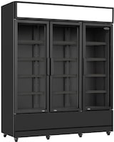 thumbnail of Kühlschrank BONGO | 3x Glastür & Display | 1065 Liter, HxBxT 197,3x160x61cm | +1/+10°C | Schwarz | + CHEFGASTRO Geschirrtuch