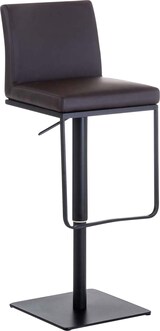 thumbnail of Barhocker CARIN - Kunstleder Braun 42x44x86 cm Schwarz | Barstuhl Höhenverstellbar Mit Lehne Drehbar Tresenhocker Tresenstuhl Kneipenhocker