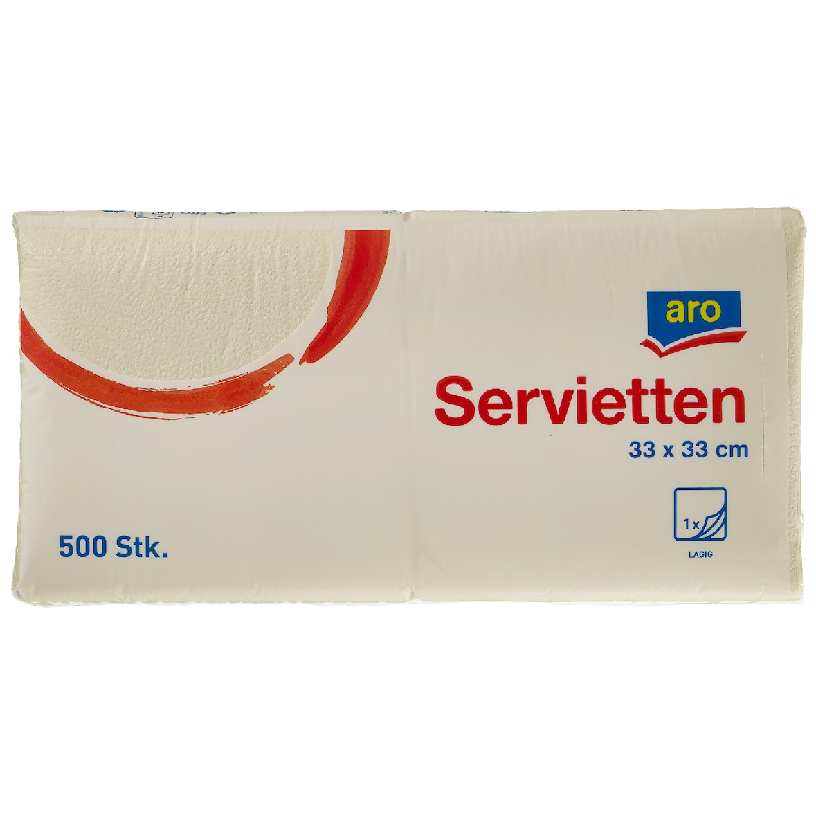 aro Cellulose servetten, 33 x 33 cm, 1-laags, champagne, 500 stuks