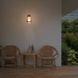 thumbnail of Relaxdays Außenlampe Wand, Metall & Milchglas, E27, Retro Wandleuchte außen, IP44, Wandlampe Haustür & Terrasse, schwarz