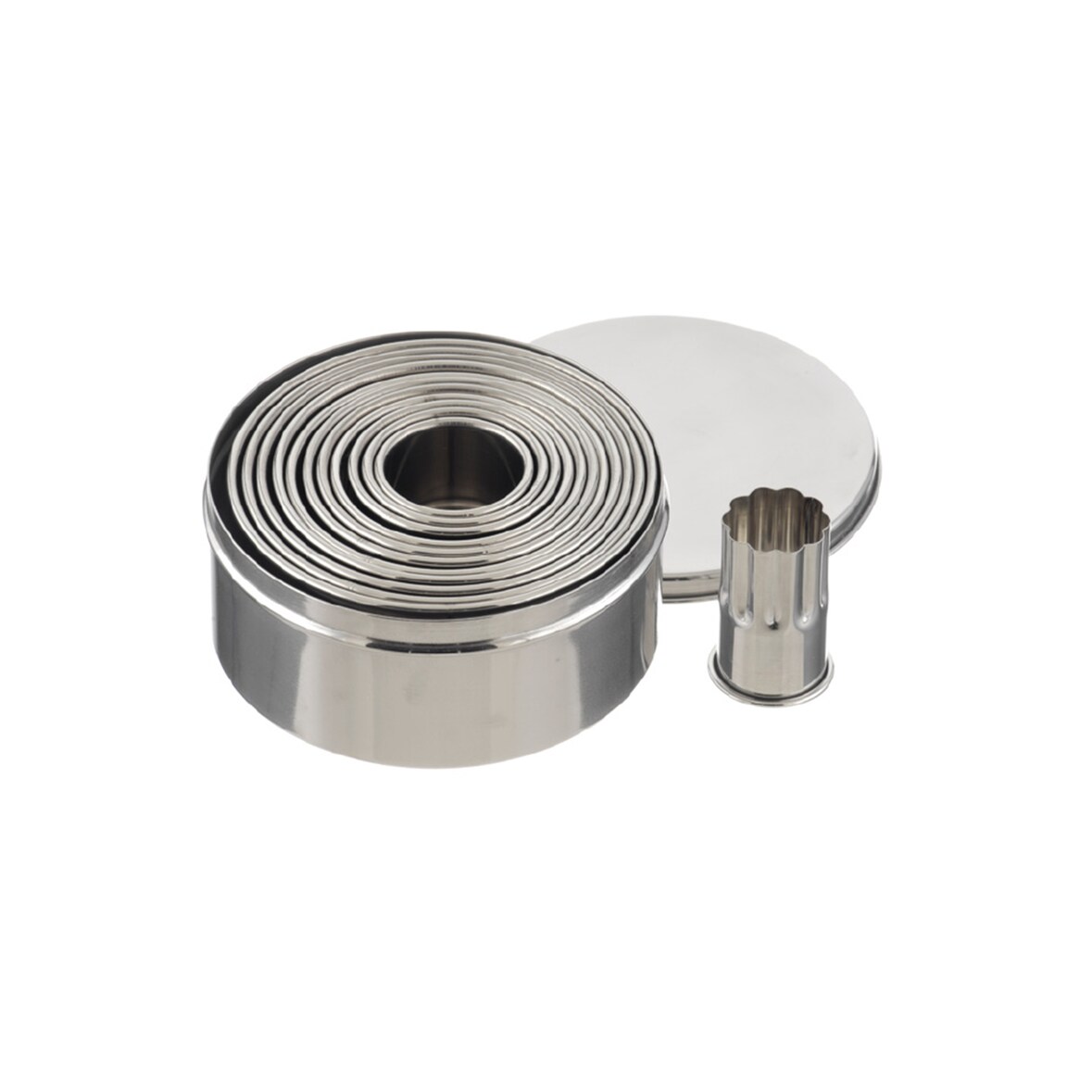 Schneider - Ausstechersatz rund, gezackt, 12-tlg., Edelstahl, Materialstärke: 0,4 mm