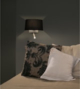 thumbnail of volta, wandleuchte mit led-reader, schwarzer lampenschirm, faro barcelona