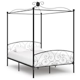 thumbnail of vidaXL Himmelbett-Gestell Schwarz Metall 120 x 200 cm