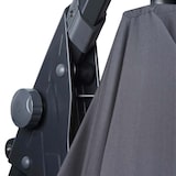 thumbnail of Deluxe Ampelschirm HWC-D14, Sonnenschirm, rund Ø 3m Polyester Alu/Stahl 14kg ~ anthrazit mit Ständer