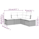 thumbnail of vidaXL 5-tlg. Garten-Sofagarnitur mit Kissen Braun Poly Rattan